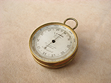 E.G. Wood 19th century pocket barometer and compass combination 